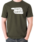 Fawlty Towers - Farty Towels Sign - Men's T Shirt - olive