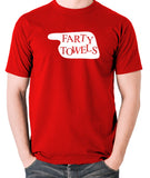 Fawlty Towers - Farty Towels Sign - Men's T Shirt - red