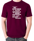 Fawlty Towers - The German's Order, Colditz Salad - Men's T Shirt - burgundy