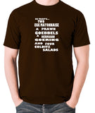 Fawlty Towers - The German's Order, Colditz Salad - Men's T Shirt - chocolate