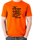 Fawlty Towers - The German's Order, Colditz Salad - Men's T Shirt - orange