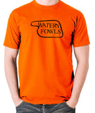 Fawlty Towers - Watery Fowls Sign - Men's T Shirt - orange
