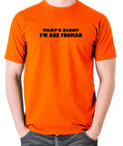 Ferris Bueller's Day Off - That's Right I'm Abe Froman - Men's T Shirt - orange