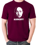 Karl Pilkington, Idiot Abroad, Ricky Gervais Show - Alright - Men's T Shirt - burgundy
