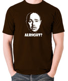 Karl Pilkington, Idiot Abroad, Ricky Gervais Show - Alright - Men's T Shirt - chocolate