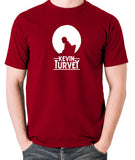Kevin Turvey Investigates Silhouette - Rik Mayall - A Kick Up The Eighties - Men's T Shirt - brick red