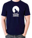 Kevin Turvey Investigates Silhouette - Rik Mayall - A Kick Up The Eighties - Men's T Shirt - navy