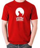 Kevin Turvey Investigates Silhouette - Rik Mayall - A Kick Up The Eighties - Men's T Shirt - red