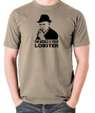 Minder - Arthur Daley, The World Is Your Lobster - Men's T Shirt - khaki