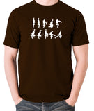 Monty Python's Flying Circus - Ministry of Silly Walks - Men's T Shirt - chocolate