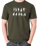 Monty Python's Flying Circus - Ministry of Silly Walks - Men's T Shirt - olive