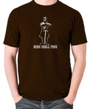 Monty Python and the Holy Grail - The Black Knight, None Shall Pass - Men's T Shirt - chocolate