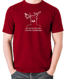 Monty Python and the Holy Grail - The Knights Who Say Ekki Ekki - Men's T Shirt - brick red