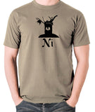 Monty Python and the Holy Grail - The Knights Who Say Ni - Men's T Shirt - khaki
