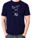 Monty Python and the Holy Grail - The Knights Who Say Ni - Men's T Shirt - navy