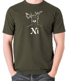 Monty Python and the Holy Grail - The Knights Who Say Ni - Men's T Shirt - olive