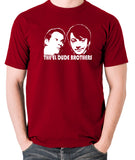 Peep Show - Mark and Jeremy, The El Dude Brothers - Men's T Shirt - brick red