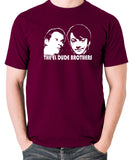 Peep Show - Mark and Jeremy, The El Dude Brothers - Men's T Shirt - burgundy