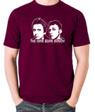 Peep Show - Jeremy and Super Hans, The Hair Blair Bunch - Men's T Shirt - burgundy