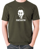 Peep Show - Super Hans, Tell You What That Crack Is Really More-ish - Men's T Shirt - olive