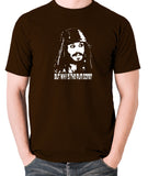 Pirates Of The Caribbean - Cpt Jack Sparrow, But Why Is The Rum Gone? - Men's T Shirt - chocolate