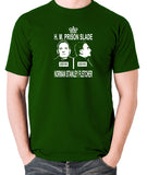 Porridge - Norman Stanley Fletcher HM Prison Slade Mug Shot - Mens T Shirt - green