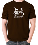 Raleigh Chopper - 1970's Classic Bicycle - Men's T Shirt - chocolate