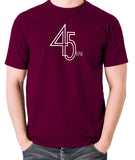 Record Player - 45 RPM Revolutions Per Minute - Men's T Shirt - burgundy