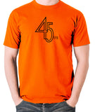 Record Player - 45 RPM Revolutions Per Minute - Men's T Shirt - orange