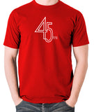 Record Player - 45 RPM Revolutions Per Minute - Men's T Shirt - red