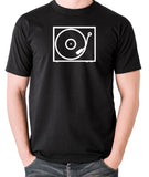 Record Player - Turntable - 1970's Classic - Men's T Shirt - black