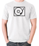 Record Player - Turntable - 1970's Classic - Men's T Shirt - white