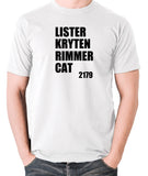 Red Dwarf - Lister Kryten Rimmer Cat 2179 - Men's T Shirt - white