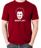 Seinfeld - Cosmo Kramer Giddy Up - Men's T Shirt - brick red