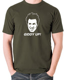 Seinfeld - Cosmo Kramer Giddy Up - Men's T Shirt - olive