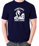 The Big Lebowski - Sometimes There's A Man - Men's T Shirt - navy