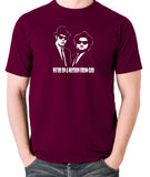 The Blues Brothers - We're On A Mission From God - Men's T Shirt - burgundy