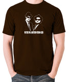 The Blues Brothers - We're On A Mission From God - Men's T Shirt - chocolate