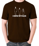 The Frost Report - I Look Down on Him, I Know My Place - Men's T Shirt - chocolate