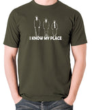The Frost Report - I Look Down on Him, I Know My Place - Men's T Shirt - olive