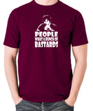 IT Crowd - Roy, People What A Bunch Of Bastards - Men's T Shirt - burgundy