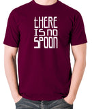 The Matrix - There Is No Spoon - Men's T Shirt - burgundy