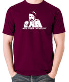The Mighty Boosh - Bob Fossil Note To Self, Pocket Cup - Men's T Shirt - burgundy