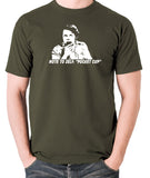 The Mighty Boosh - Bob Fossil Note To Self, Pocket Cup - Men's T Shirt - olive