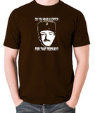 The Pink Panther - Inspector Clouseau, Do You Have A Licence For That Monkey - Men's T Shirt - chocolate