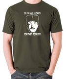 The Pink Panther - Inspector Clouseau, Do You Have A Licence For That Monkey - Men's T Shirt - olive