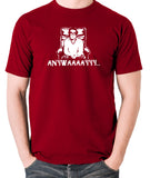 The Two Ronnies - Ronnie Corbett, Anywayyyy - Men's T Shirt - brick red