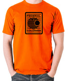 Total Recall - Federal Colonies Badge - Mens T Shirt - orange
