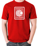 Total Recall - Federal Colonies Badge - Mens T Shirt - red