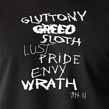 Seven Inspired T Shirt - Seven Deadly Sins